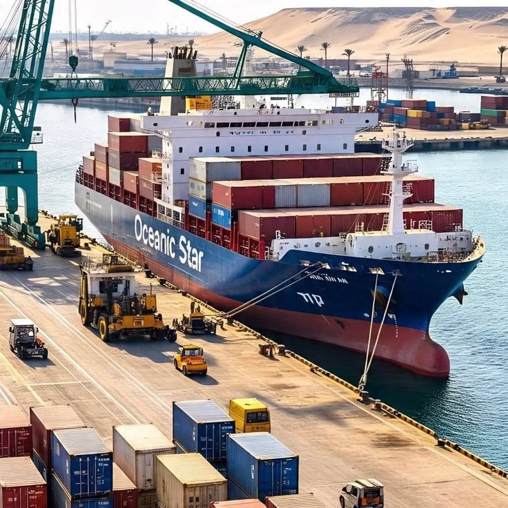 Bulk cargo logistics and clinker vessel loading operations in Oman